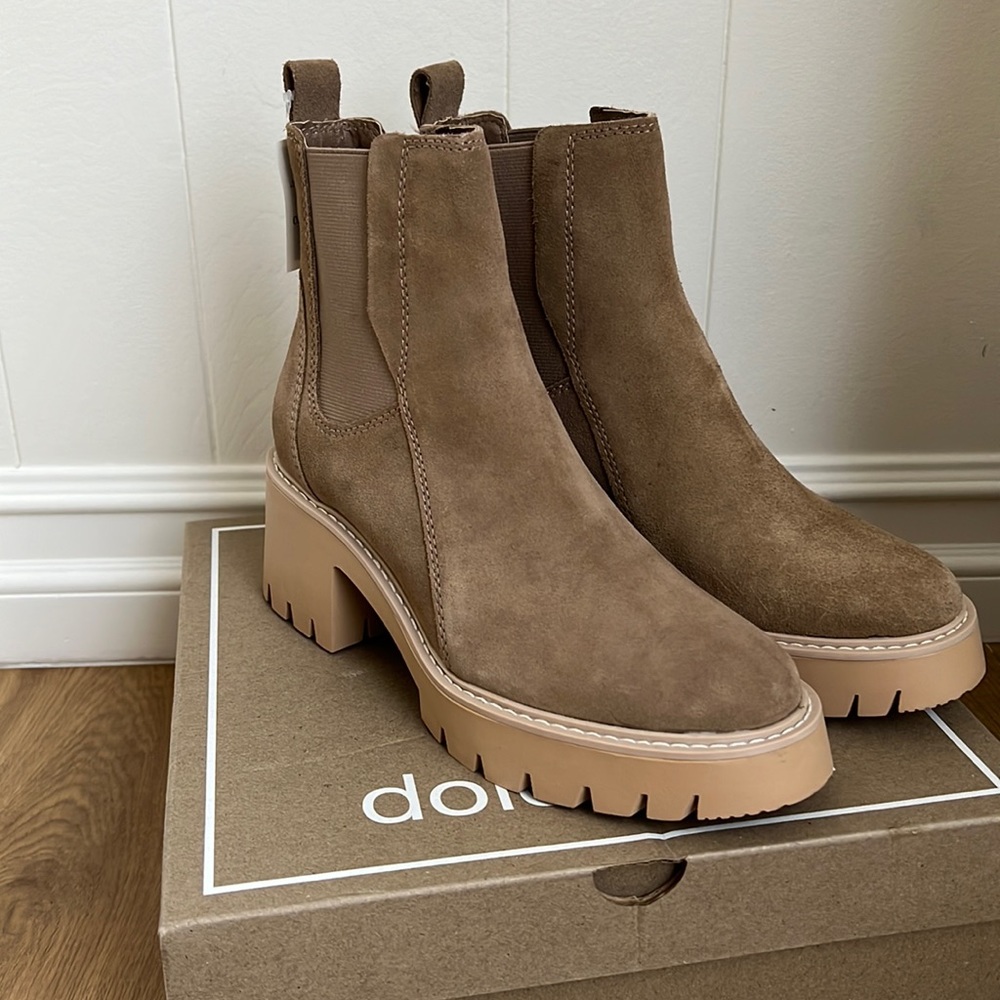 SOLD - Dolce Vita Halina Suede block heel Bootie